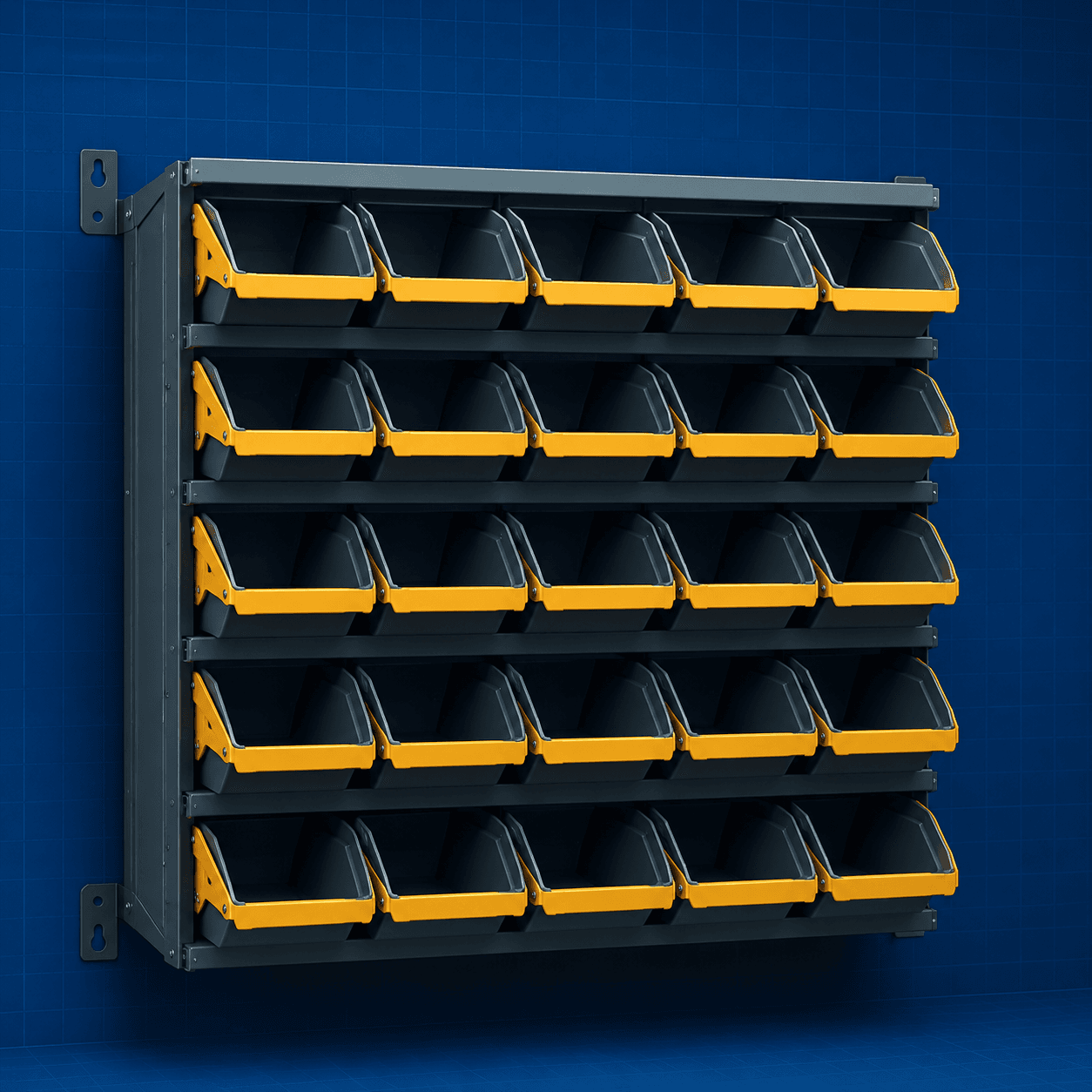 Parts Storage Bin Rack