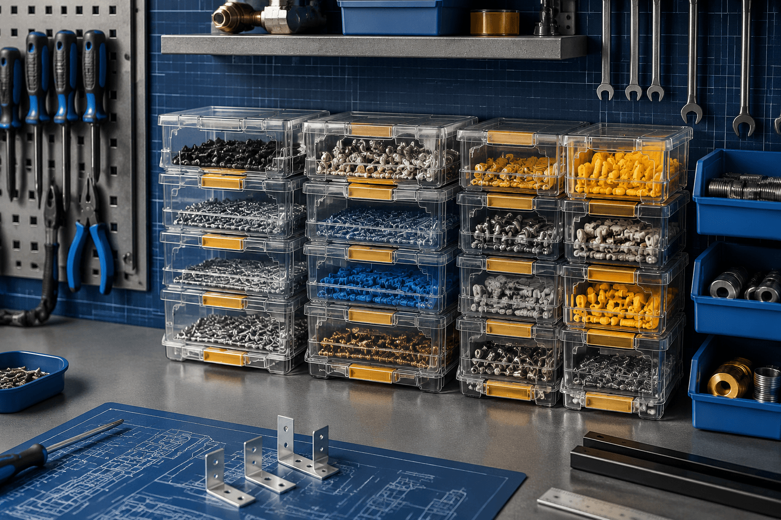 Sort hardware by size, not by bag